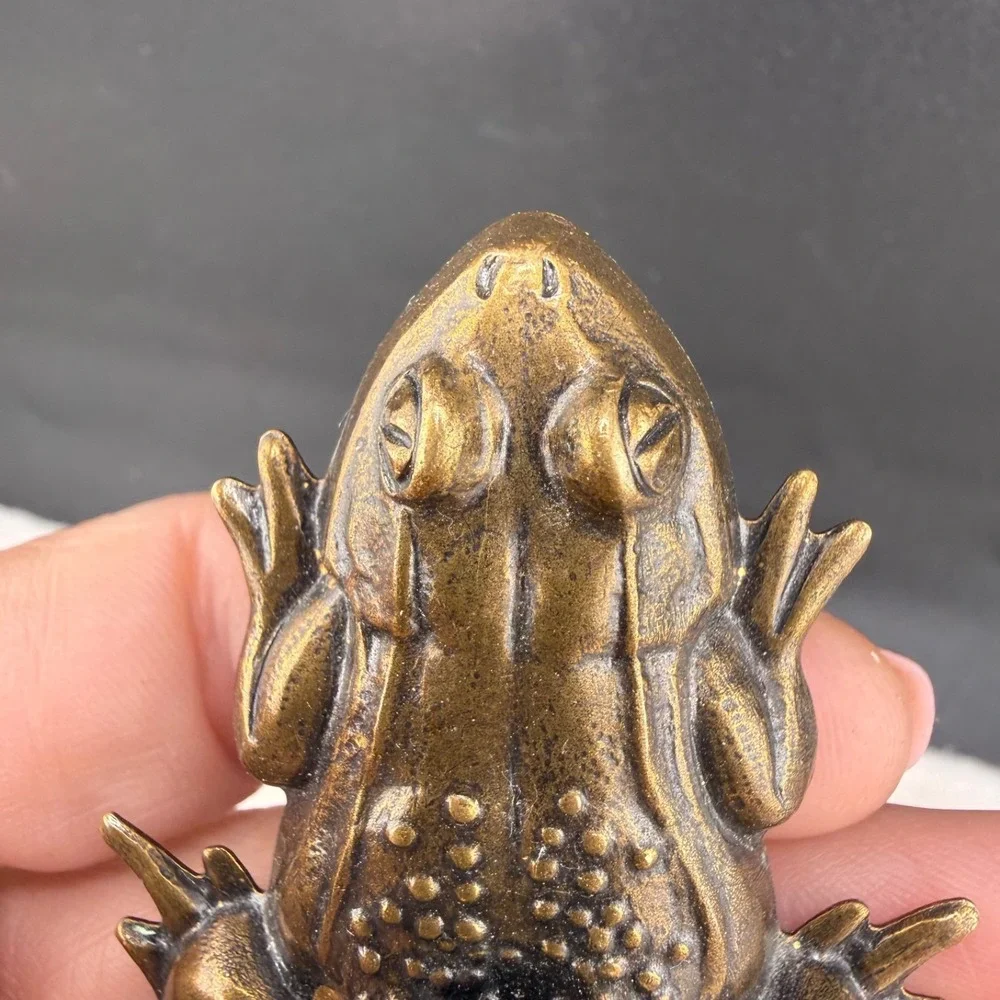 Vintage Sadie Green Rhinestone Frog Brooch Signed Reptile
